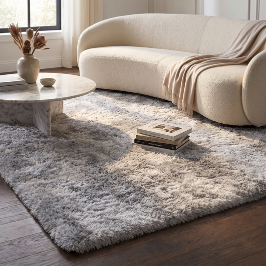 Cloud Shag Area Rug 6x9 lifestyle