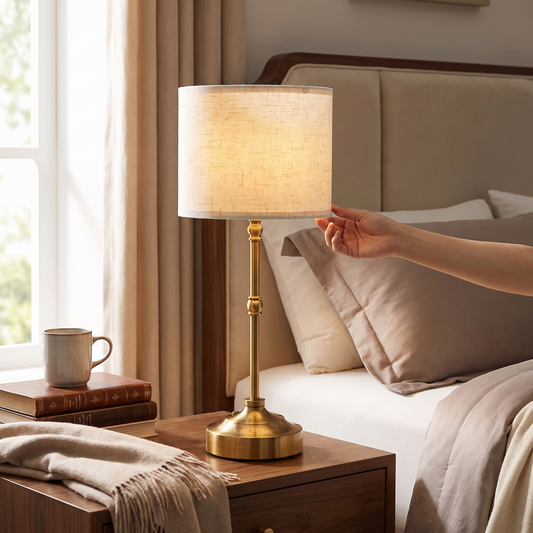 Linen Shade Cordless Lamp lifestyle
