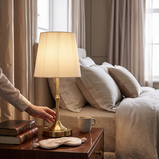 Soiree Metal Shade Lamp lifestyle