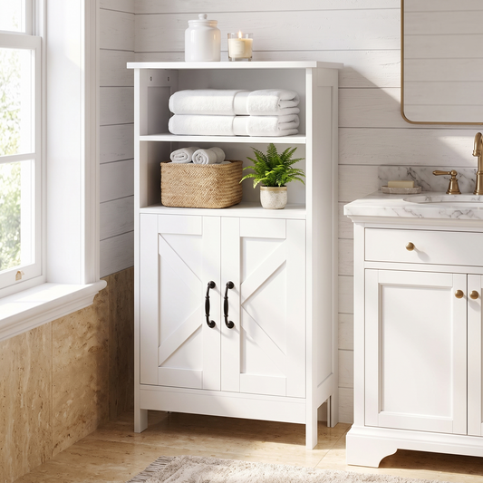 Serene White Bathroom Cabinet lifestyle