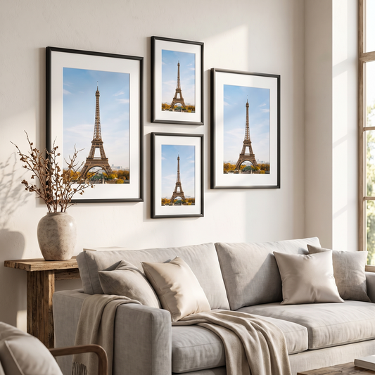 Modern Black Aluminum Gallery Frame Set lifestyle
