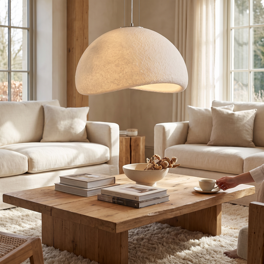 Wabi-Sabi Resin Lamp Shade lifestyle