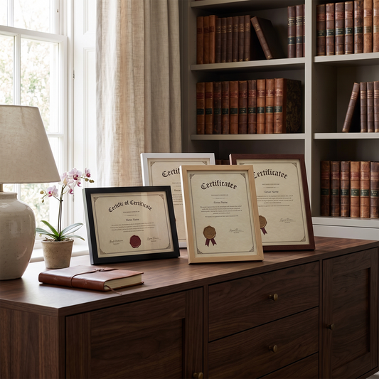Archive A4 Certificate Frame lifestyle