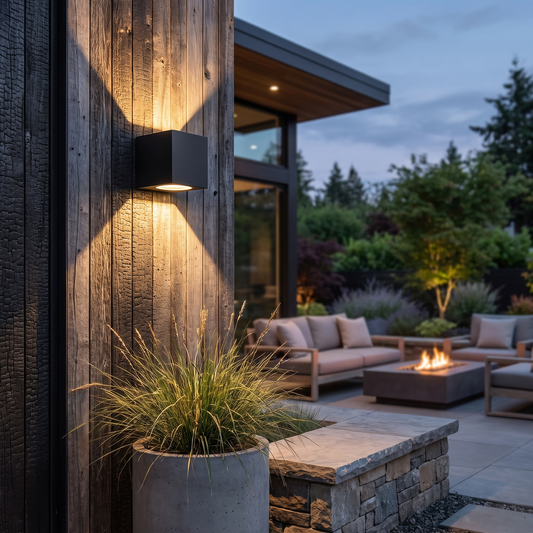 Up-Down Beam Outdoor Wall Sconce lifestyle