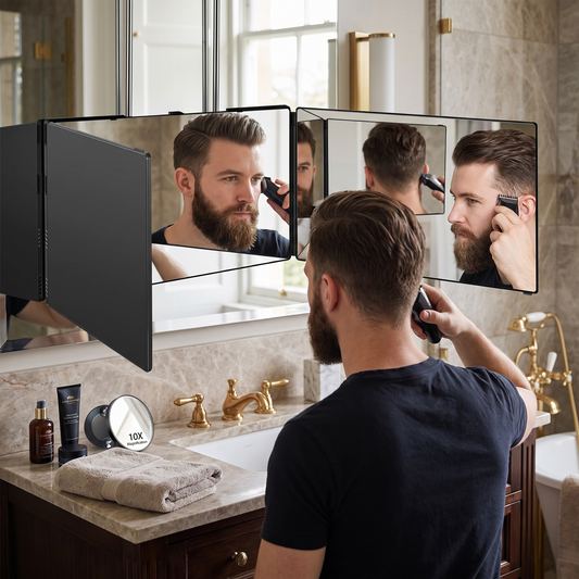 Trifold Self-Cutting Mirror lifestyle