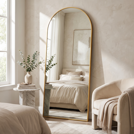 Aluminum Frame Leaning Mirror lifestyle