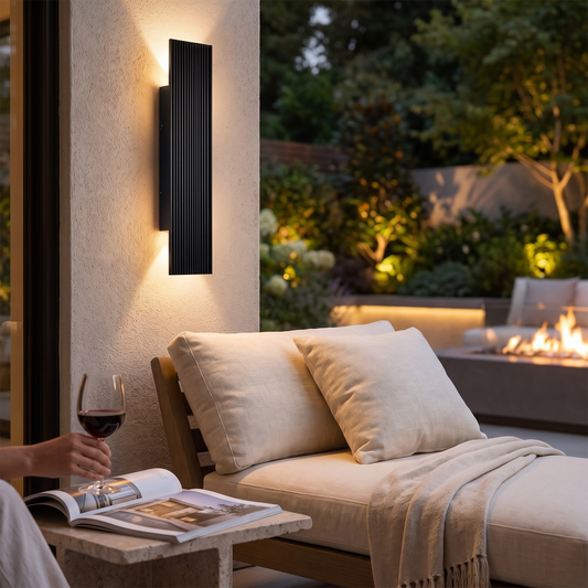 Facade Rectangular Wall Sconce lifestyle